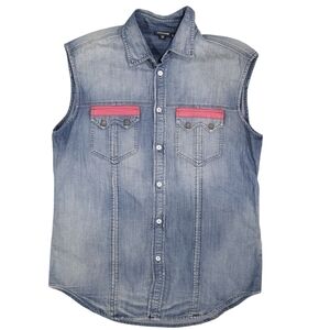 Roberto Cavalli Just Cavalli Denim Vest Size EU 50=XL
